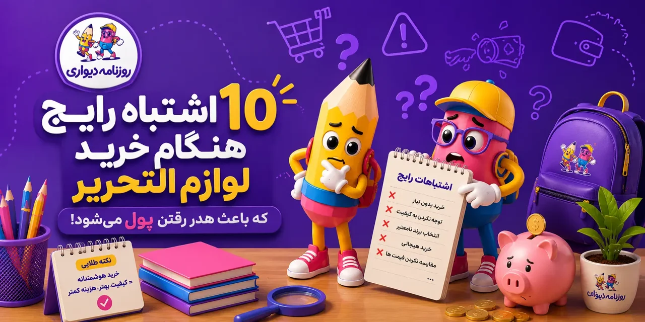۱۰ اشتباه رایج هنگام خرید لوازم‌التحریر که باعث هدر رفتن پول شما می‌شود